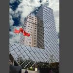 Modular Low E Insulating Glass Curtain Wall Facade For Office Building