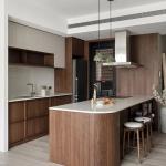Luxury Modular Solid Wood Grille Plate Wall Kitchen Furniture Smart Portable