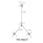 LED Panel Light Cable Hanging Kit Brass Plated Black Y-Fits YW86034