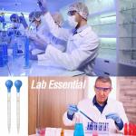 Glass Graduated Medicine Dropper Pipettes Lab Dropper With Blue Rubber Cap And