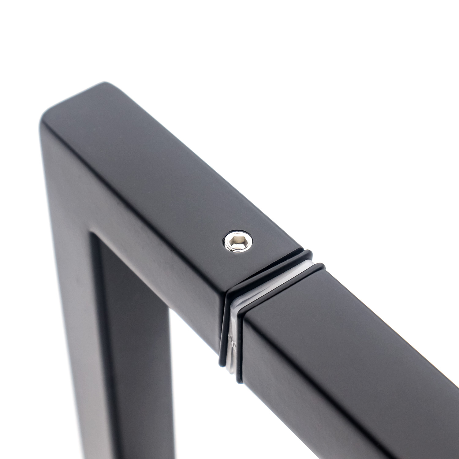 Matt Black Stain Back To Back Sliding Shower Glass Door Square Pull Handle 6 8 Inches