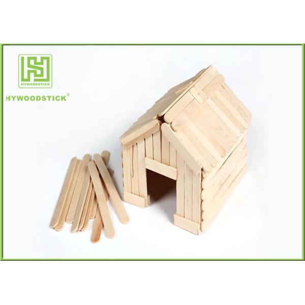 Colorful Straight Edge Ice Cream Wooden Sticks Craft For Toddlers 114MM