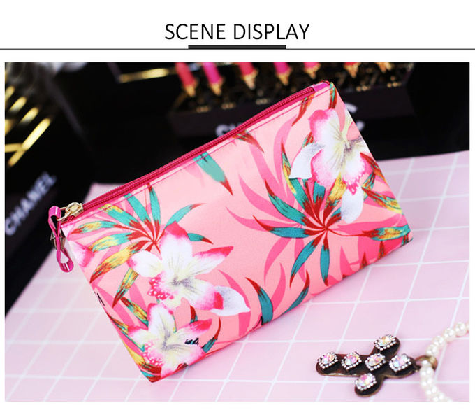 Eco Friendly PVC+Polyester Zipper Soft Clear Travel Cosmetic Bag