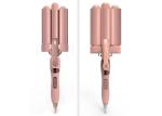 LCD Temperature Display Three Barrel Hair Waver for Beachy Frizz Free Waves