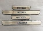 Durable LED Blue Light Side Door Sill Plates For Hyundai IX25 CRETA 2014 2015