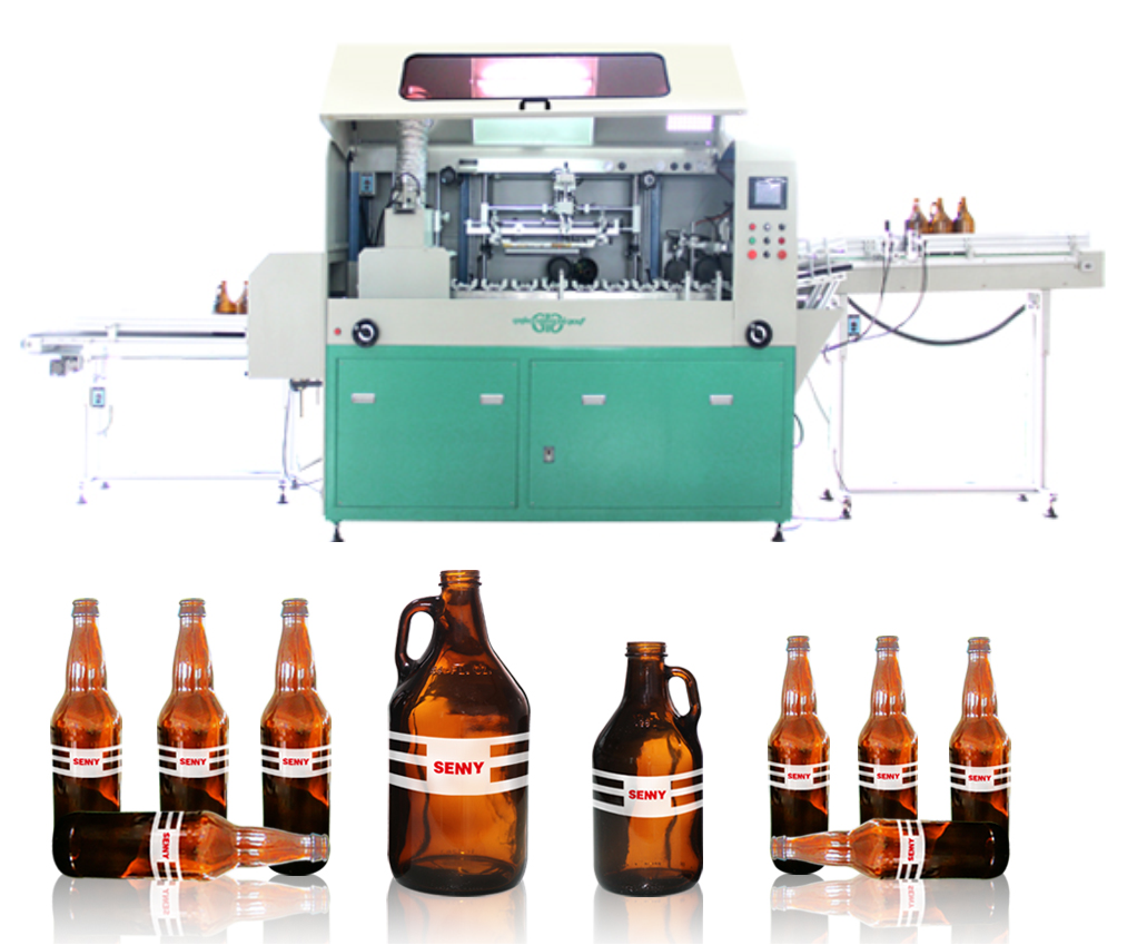 China Fully Automatic Screen Printing Machine with PLC Control Touch Screen Display and 1 Year Warranty for High-Speed Glass Bottle Printing factory