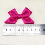 Red Ribbon Bow Crafts Fabric Material 8cm Long Gift Packing Eco - Friendly