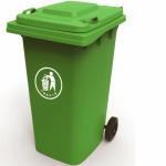 120L big public outdoor HDPE medical standing trash plastic garbage bin