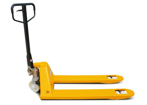 Mobile Hand operated Pallet Truck With High - Strength Alloy Steel Carefully
