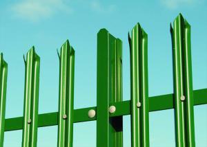 China Damage Resistance Steel Palisade Fencing With Angle Pale Or Corrugated Pale factory