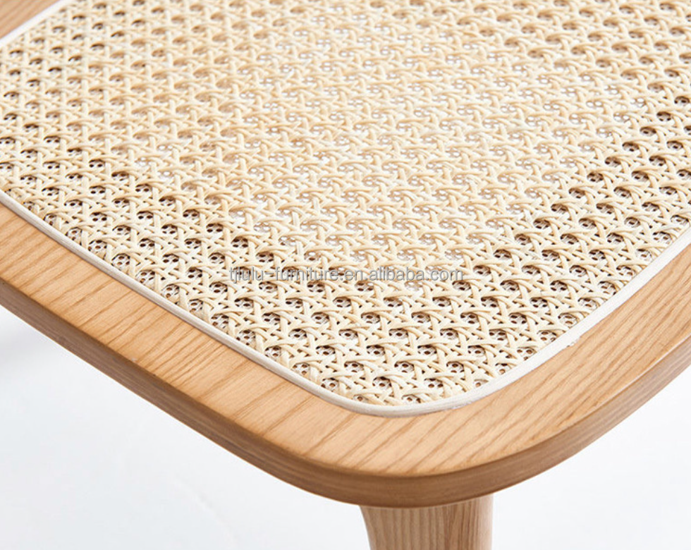 Modern Rattan Dining Chair for Hotel Luxury Home Furniture in Oak Natural