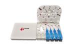4 Core Fiber Optic Termination Box For Indoor Wall Mounting Or DIN Rail For FTTH