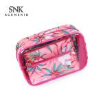 Eco Friendly PVC+Polyester Zipper Soft Clear Travel Cosmetic Bag