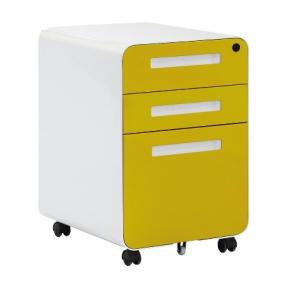 China 0.6mm Cold Rolled Steel 3 Drawer Lateral File Cabinet Moblie factory