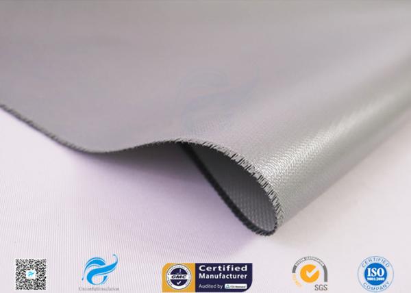 15oz Gary Color 4HS E Glass Silicone Coated Fiberglass Fabric , Silicone Coated