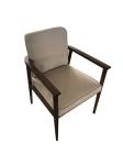 solid wood frame fabric upholstery arm chair/wooden dining chair/desk chair