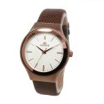 40.0mm 3 hands stainless steel case genuine leather quartz watches,men's casual