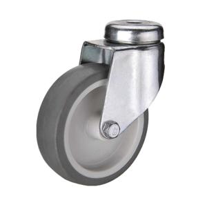 China Zinc Plated Finish Grey Plastic Light Duty Casters For Industrial factory