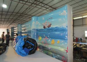 China Digital Paintingbounce House Indoor Playground , Undersea World Blow Up Playhouse factory