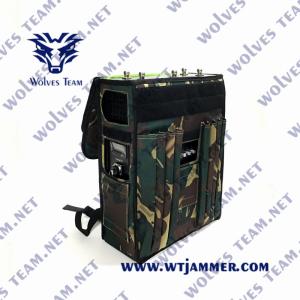 China IP65 Powerful Backpack Cell Phone Jammer GPS GSM DCS 3G 4G 5G Blocker Coverage Up to 150m factory