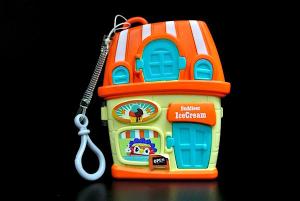 China 4 Inch Height Plastic Toy Figures Ice Cream House Shape For Storage Little Figure factory