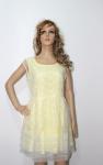 Round neck sleeveless ladies dresses with polyester S M L XL
