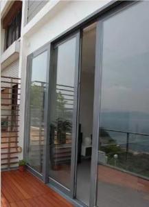 China Homes / Offices Black Aluminum Sliding Door Rust Resistant Modern Design factory