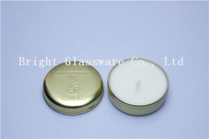 China Custom Gold Candle Jars Tinplate With Custom Emboss Logo factory