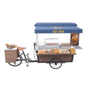 China Disc Brake 250Kg Load Retail Street Burger Food Cart factory
