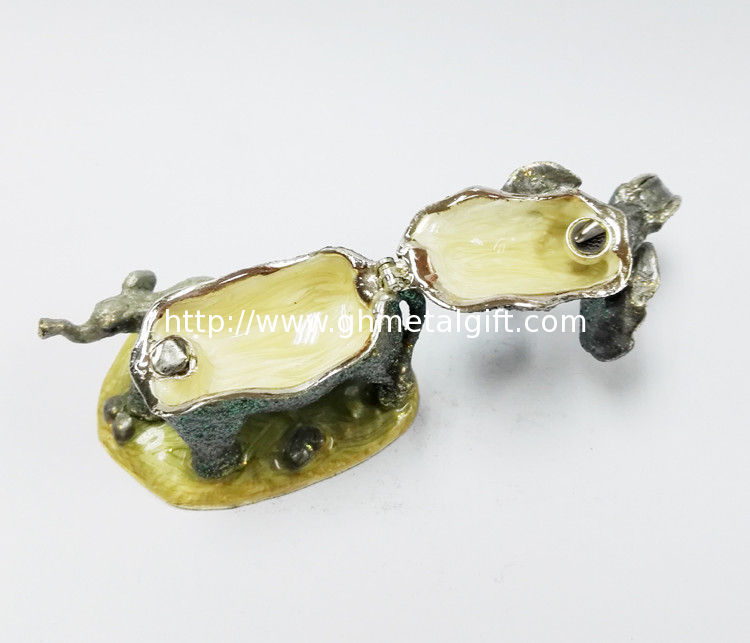 Enamel Elephant Trinket Jewelry Decorative Box elephant shaped jewelry box for promotional gift