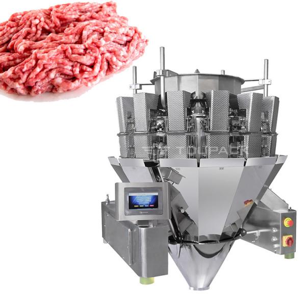 14 Head Screw Weigher 2.0KW 410kg Minced Pork Fresh Meat Weighing And Packing
