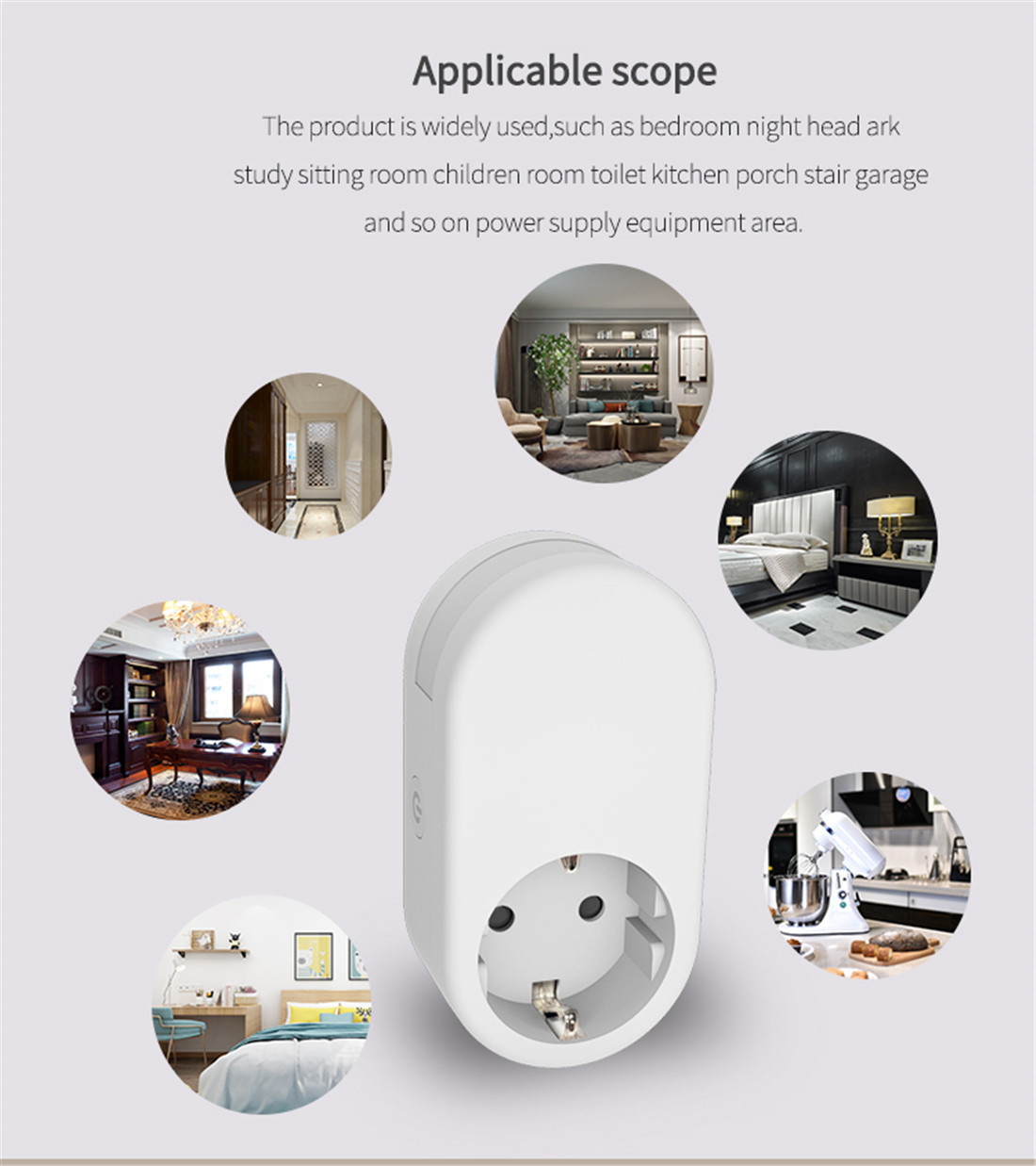 GDKES Wi-Fi+BLE EU Plug with Dimmable Night Light