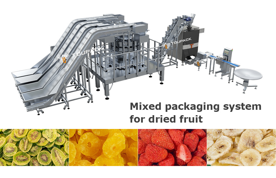 Mixed Packaging System Dried Fruit Vffs Packaging Machine Snack Food Multihead Weigher
