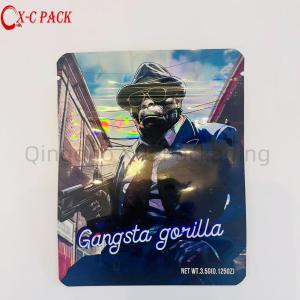 China Custom Printed Edible Reusable 3.5g Mylar Bag Zipper Lock Candy Plastic Packaging Aluminum Foil Bag Sealed Zipper Bag factory