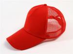 60cm Baseball Breathable Mesh Caps Embroidery SGS Red Color Cotton Canvas