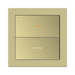86mm Modbus Wall Switch , Home Lighting Switches Two Gang Push Button