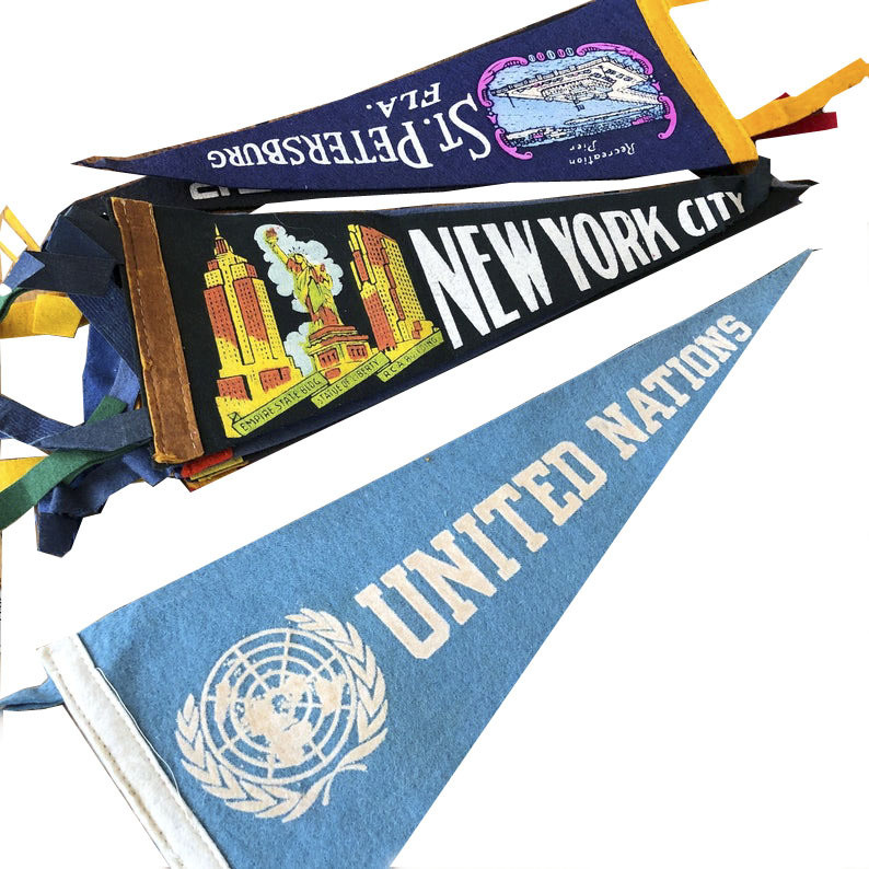 68D Polyester Felt Pennant Flag Silk Screen Printing Waterproof