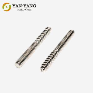 China hardware Stainless-Steel-Double-Head-Tooth-Screw furniture part factory