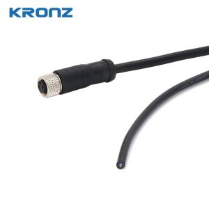 China Female M8 Connector 3 Pin With Shielded Cable factory