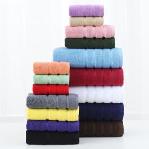 China Custom Logo Hotel Bath Towel Set 100% Cotton Sustainable Bathroom Towel for Home factory