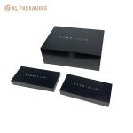 Black Magnetic Closure Rigid Boxes Cardboard Magnetic Closure Gift Box ISO