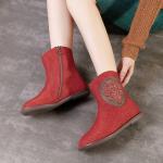 S098 Autumn and winter hot fashion boots women retro linen women's shoes leather
