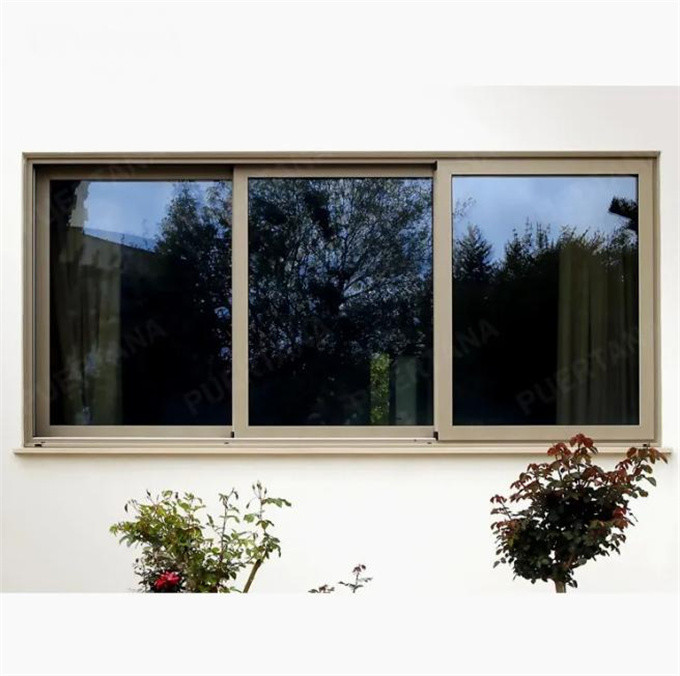 Horizontal Opening Aluminum Alloy Sliding Windows Modern Design High Durability