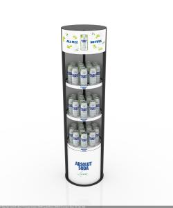 China Supermarket Beverage Display Stand Wine Cardboard Display Rack For Energy Drink on sale