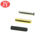 jiayang fashion customized logo metal tips metal aglet draw cord end aglet for