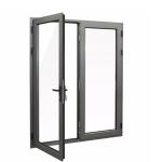 Modern Style SKATE Waterproof Black Alloy Aluminium Double Glazed Casement