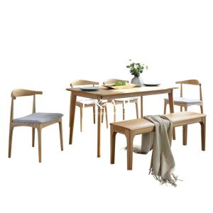 China Wood Dining Table Designs 6 Seat Imported Solid Wood Europe Modern Style factory