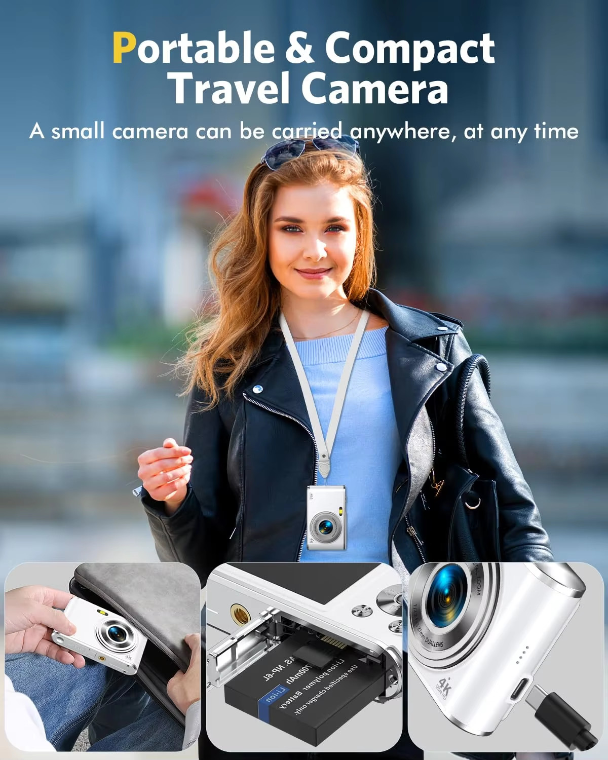 OEM Autofocus Vlog Digital Camera Video Camcorder Dual Lens 16X Zoom