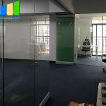 Unframed Glass Doors Sliding Partition Walls Frameless Aluminum Glass Partition