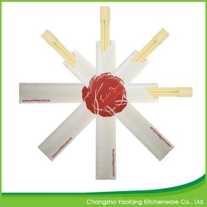 China 24 cm Sushi Chopsticks, Disposable Twins Bamboo Chopsticks ; Open Paper Packing factory